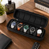 Portable Watch Organizer 5 Slot Travel Watch Storage Case