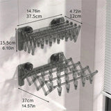 Cloth Drying Rack Wall Mounted Folding Laundry Hanger