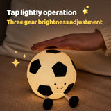 Silicone Football Night Lamp Soft Touch LED Bedside Light