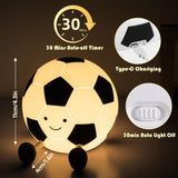 Silicone Football Night Lamp Soft Touch LED Bedside Light