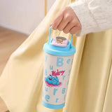 Digital Display Thermal Mug 600ML Cartoon Lily