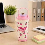 Digital Display Thermal Mug 600ML Cartoon Lily