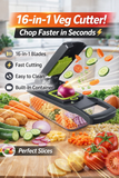 16-in-1 Multifunctional Vegetable Cutter – Chopper, Slicer & Grater