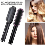 2 in 1 Hair Straightener Hot Comb Curling Iron Multi-speed