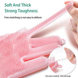 Multipurpose Silicone Dish Washing Gloves With Scrubber