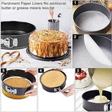 3 Piece Round Cake Molds Non Stick Bake Mould Round Cake Baking Pan Removable Bottom Bakeware Cake - Alif Online