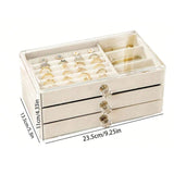 Acrylic 3 Drawer Jewelry Organizer