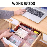 4Pc Drawer Storage Partition Kitchen Cabinet Kitchen Partition Board Plastic Office Partition Partition Free Combination Artifact - Alif Online