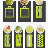 Premium Kitchen Multi 12 in 1 Manual Mandoline Fruit Vegetable Cutter Onion Dicer Veggie Slicer Vegetable Chopper