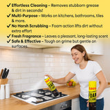 Multi-Purpose Kitchen Foam Cleaner Spray – 650ml | Heavy-Duty Degreaser for Stovetops, Countertops, Ovens, Sinks