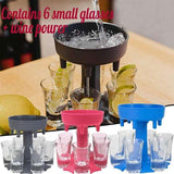 6 Shot Glass Dispenser and Holder Fill Up To Six Glass Dispenser Holder Great for Holidays Parties without glass - Alif Online