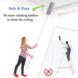 Premium High-Reach Ceiling Fan Duster Cleaner - 10 Feet Telescopic Stainless Steel Duster for Home & Office