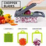Premium Kitchen Multi 12 in 1 Manual Mandoline Fruit Vegetable Cutter Onion Dicer Veggie Slicer Vegetable Chopper