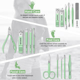 Manicure Set Professional Nail Clippers Pedicure Kit, 16 pcs Stainless Steel Nail Care Tools Grooming Kit with Luxurious Travel Leather Case for Thick Nails...