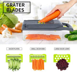 Premium Kitchen Multi 12 in 1 Manual Mandoline Fruit Vegetable Cutter Onion Dicer Veggie Slicer Vegetable Chopper