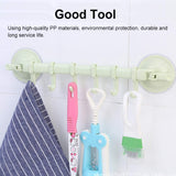 Wall-mounted Kitchen Hooks Suction Cup 6 Hooks Strong Adhesive Hook Bathroom Corner Nail-free Seamless Rack Hanger Hook Shelves