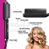2 in 1 Hair Straightener Hot Comb Curling Iron Multi-speed