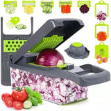 Premium Kitchen Multi 12 in 1 Manual Mandoline Fruit Vegetable Cutter Onion Dicer Veggie Slicer Vegetable Chopper