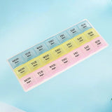 Pill Organizer 7 Days,21 Compartments Separately Stored Weekly Pill Box,