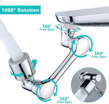 Universal 1080 Degree Swivel Extension Faucet Aerator Rotate Robotic Arm Tap Extender