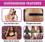 2 in 1 Hair Straightener Hot Comb Curling Iron Multi-speed