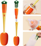3-in-1 Multifunctional cleaning brush Detachable Sponge cleaning brush U-shaped silicone Groove Cleaning tool Thermos Cup brush