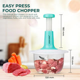 ⚡ Easy Press Manual Food Chopper