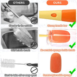3-in-1 Multifunctional cleaning brush Detachable Sponge cleaning brush U-shaped silicone Groove Cleaning tool Thermos Cup brush