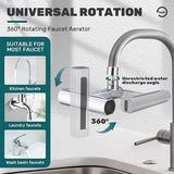 Kitchen Faucet - 4 in 1 360° Swivel Faucet Waterfall Faucet 4 Function Water Saving Kitchen Sink Faucet Bathroom Faucet