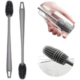 Pack of 2 Bottle Multifunctional Cleaning Brush with Long Handler