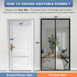 Magic Mesh Deluxe- Hands Free Magnetic Screen Door, Mesh Curtain Keeps Bugs Out