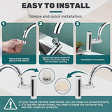 Kitchen Faucet - 4 in 1 360° Swivel Faucet Waterfall Faucet 4 Function Water Saving Kitchen Sink Faucet Bathroom Faucet