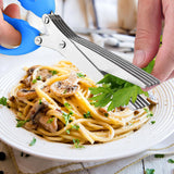 5 Layer Scissors | Multifunctional Stainless Steel Herb Cutting Kitchen Scissors | Salad & Craft Tool