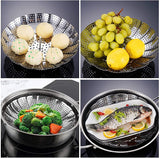 Premium Stainless Steel Steamer Basket Adjustable Folding Design