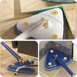 Triangle Mop 360 Rotating Adjustable With Twist Squeeze Wall & Floor Cleaner
