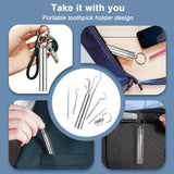 Teeth Cleaner Portable 7 Pieces Toothpicks Pocket KeyChain