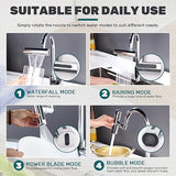 Kitchen Faucet - 4 in 1 360° Swivel Faucet Waterfall Faucet 4 Function Water Saving Kitchen Sink Faucet Bathroom Faucet