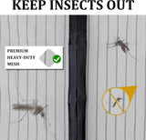 Magic Mesh Deluxe- Hands Free Magnetic Screen Door, Mesh Curtain Keeps Bugs Out