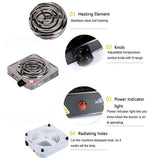 Imported Portable Mini Electric Heater Stove with Adjustable Temperatures & Hot Round Countertop Burner