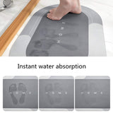 2 Pcs Super Absorbent Anti Slip Mat with Memory Foam