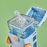Bus Shape Water Bottle With Straw for Kids (500ml)