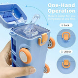 Bus Shape Water Bottle With Straw for Kids (500ml)