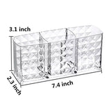 3 Compartments Acrylic Brush Holder