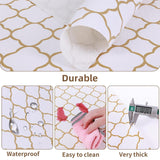 Anti-Slip Drawer Line Gold PVC Sheet Roll