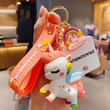 Cute Cartoon Original Unicorn Keychain Adorable Beautifu Key Chain Bag Pendant Car Key Ring Creative Gifts For Children