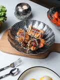 Premium Stainless Steel Steamer Basket Adjustable Folding Design