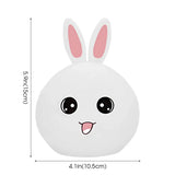 Night Light Cute Rabbit Colorful Light Voice-Activated Clapping Light Party Light Night Bedroom Light Children'S Christmas Gift