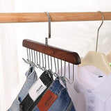 Anti Slip 8 Hook Coat & Scarf Organizer – Space Saving Hanger