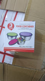 3-Piece Premium Stainless Steel Food Container Set with Airtight Lids