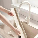 Silicone Sink Splash Guard with Suction Cup – Reusable Waterproof Kitchen Countertop Protector
